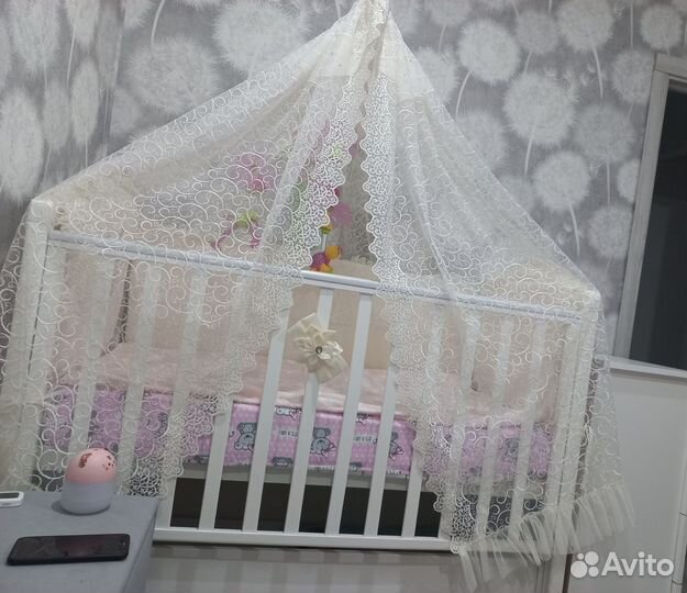 Бортики и балдахин в кроватку