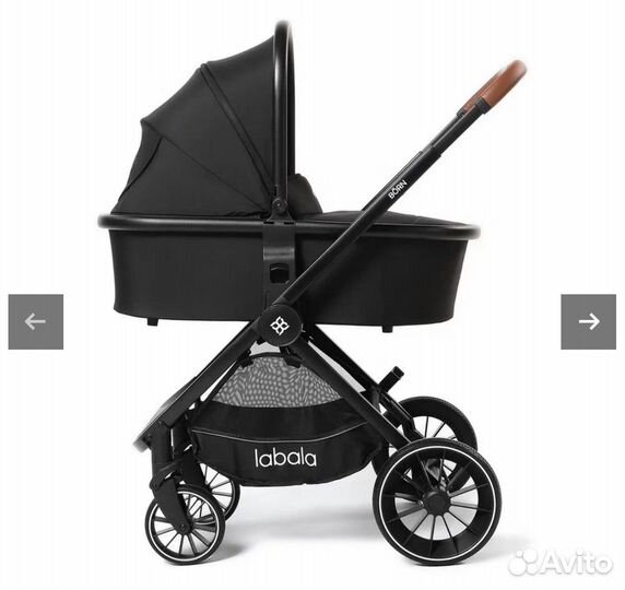 Модульная коляска 2в1 черная в хорошем состоянии