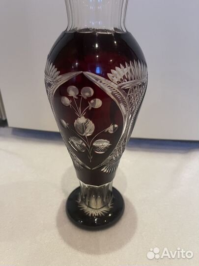 Ваза марганцевое стекло СССР