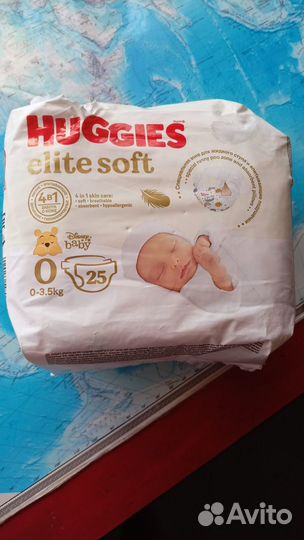 Подгузники Huggies elite soft 0