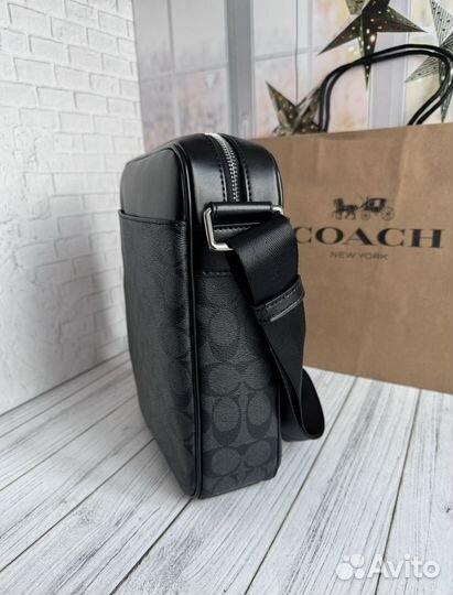 Сумка мужская Coach через плечо