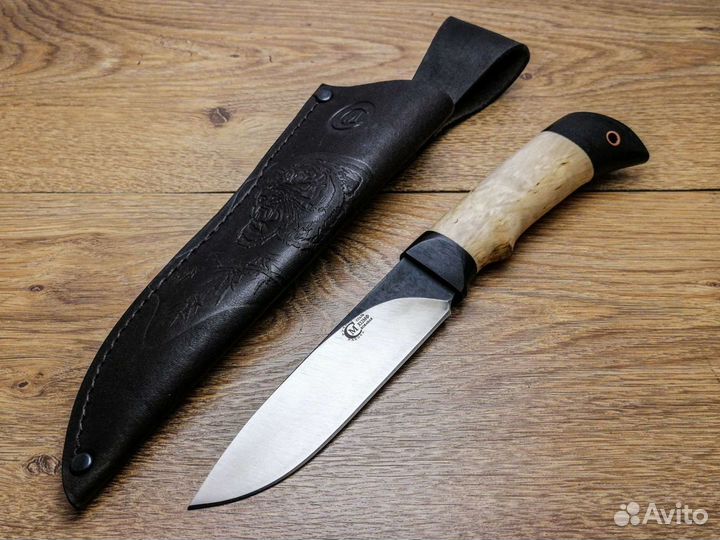 Нож Мурена из стали Х12мф со следами ковки