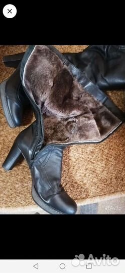 Сапоги женские 41 размер. Натуральнаю кожа