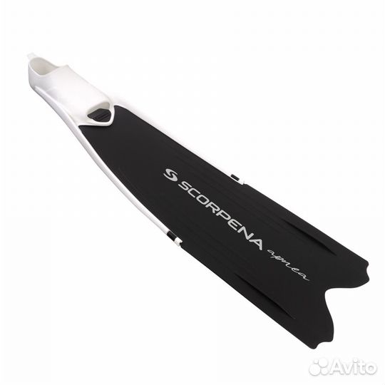 Ласты белые Scorpena F1 - Apnea, 39/40, Чёрный