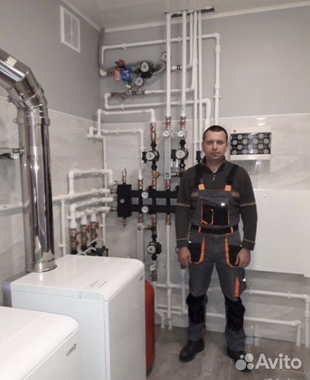 Монтаж отопление водоснабжение.Теплый пол