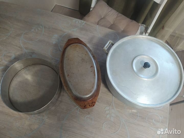 Утятница СССР, сито СССР, алюминиевая кастрюля 8 л