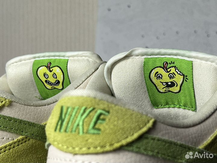 Кроссовки nike sb dunk low green apple