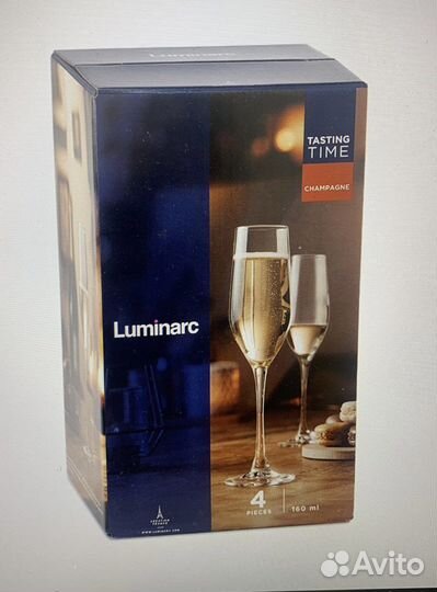 Бокалы для шампанского набор 4 шт