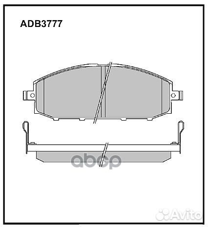 Колодки тормозные дисковые перед ADB3777 AL