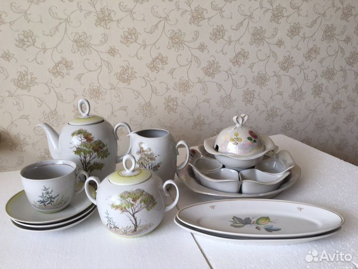 Салатница, менажница, солонки, селедочницы СССР