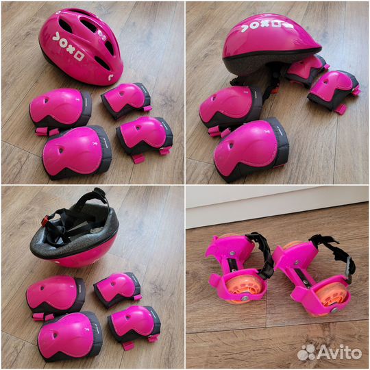 Детская Защита, Шлем, Ролики на обувь, Нарукавники