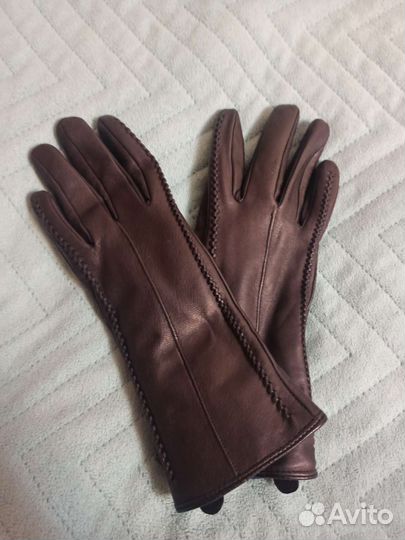 Перчатки женские кожаные новые