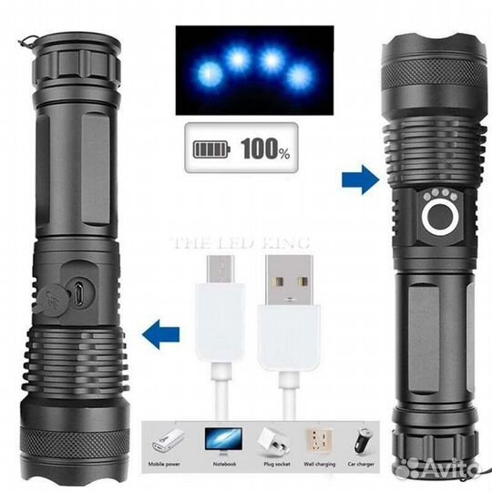 Сверхмощный светодиодный ручной фонарь