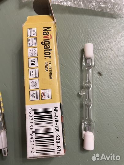 Лампа галогенная Navigator 94217, R7s, J78, 100Вт