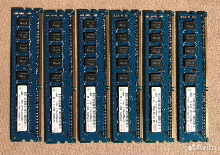 Озу hynix RAM DDR3 6Гб (6х1Гб)dimm + super micro t