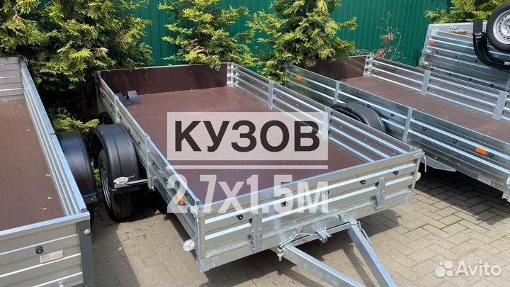 Легковой прицеп 2.7х1.5м оцинкованный