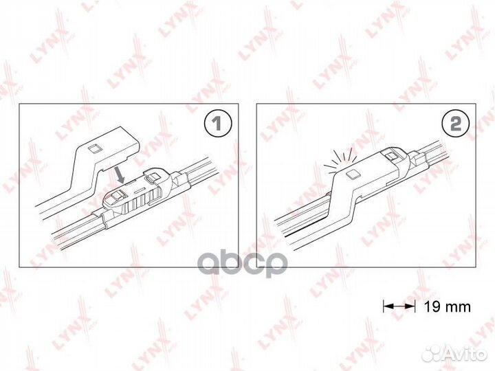 Комплект бескаркасных щеток стеклоочистителя 60