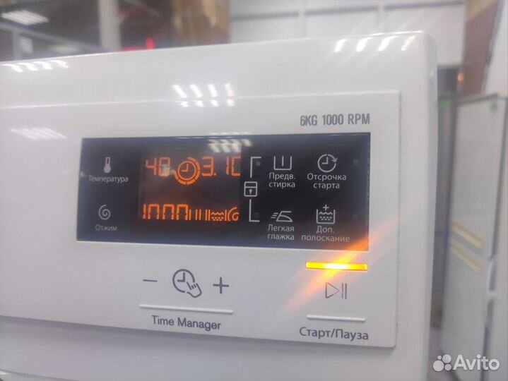 Electrolux ews1066cdu 6кг 45см с гарантией/б.у