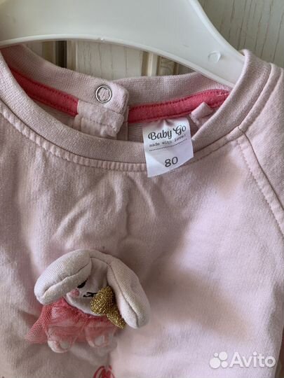 Лосины для девочки + свитшот BabyGo 80