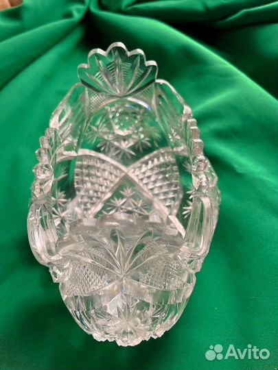 Хрустальная конфетница французский хрусталь