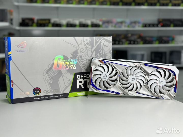 Видеокарта asus ROG strix RTX 3080 gundam Edition