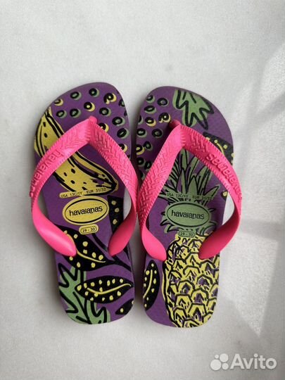 Шлепанцы havaianas для девочки, размер 29-30