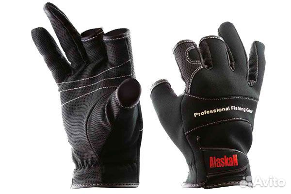 Перчатки спиннингиста Alaskan трехпалые