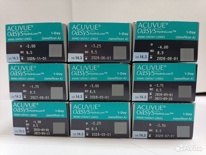 Acuvue Oasys Hydraluxe 1-Day однодневные R8,5