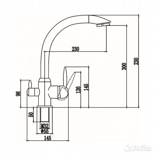 Смеситель для кухни с подключением к фильтру