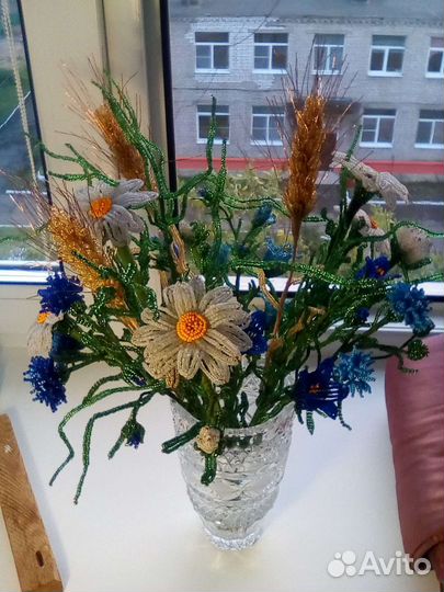 Полевые цветы из биссера