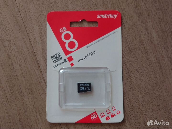 Карта памяти MicroSD 8 гб