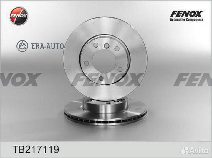 Fenox TB217119 Торм.диск пер.вент.286x22 5 отв