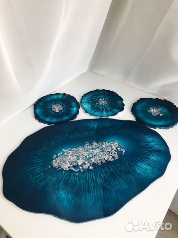 Сервировочный набор из эпоксидной смолы