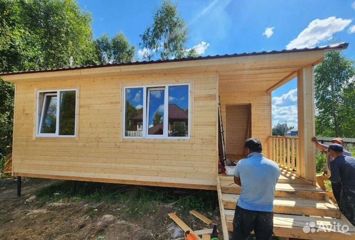 Каркасный дом 8x6 утеплённый / лот ikpw 83440