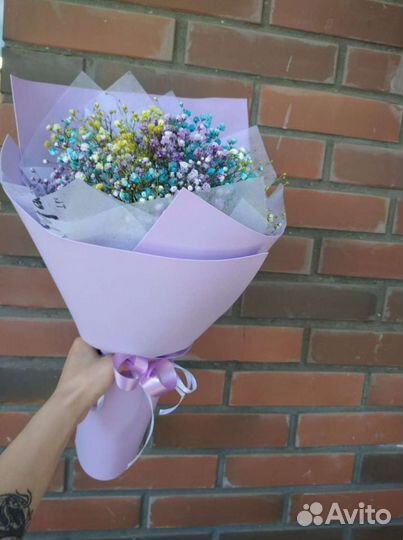 Букет комплимент из гипсофилы