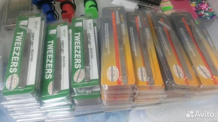 Оригинальные пинцеты Ветус для наращивания ресниц