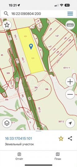 Участок 10,5 га (СНТ, ДНП)