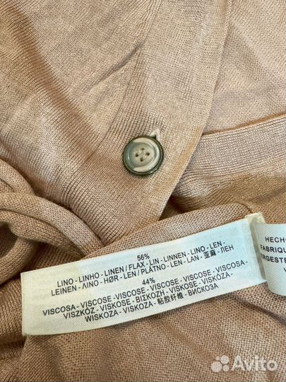 Massimo dutti кардиган удлиненный лен