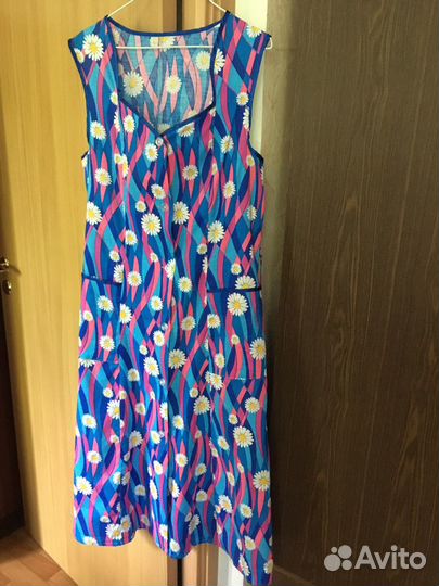 Халат новый летний, ситец 48 размер