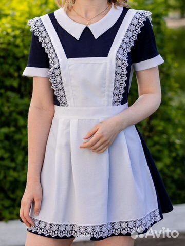 Платье на последний звонок с фартуком
