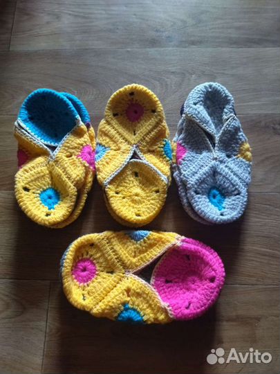 Тапочки вязаные