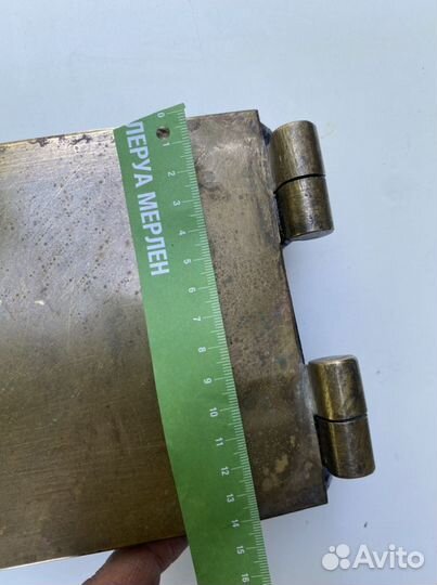 Дверца печная старинная латунь