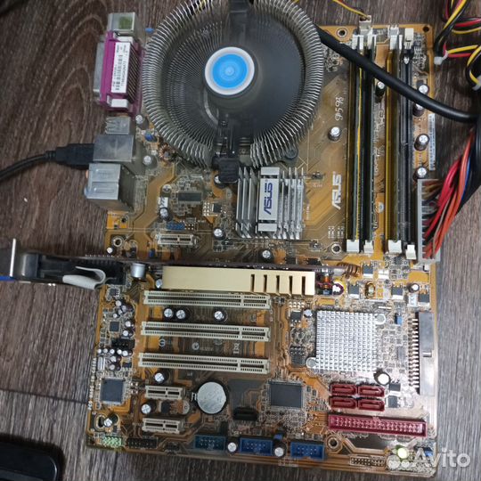 Материнская плата с процессором и памятью Asus p5b