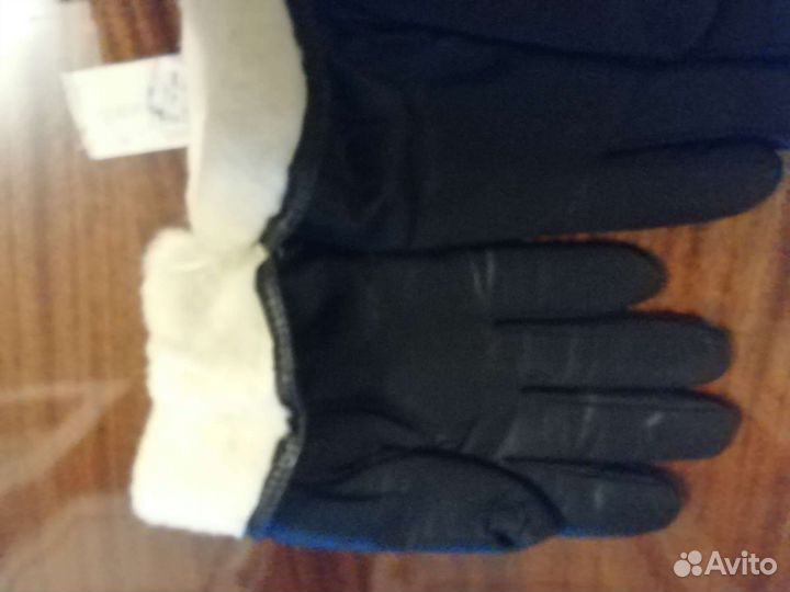 Перчатки кожаные на меху