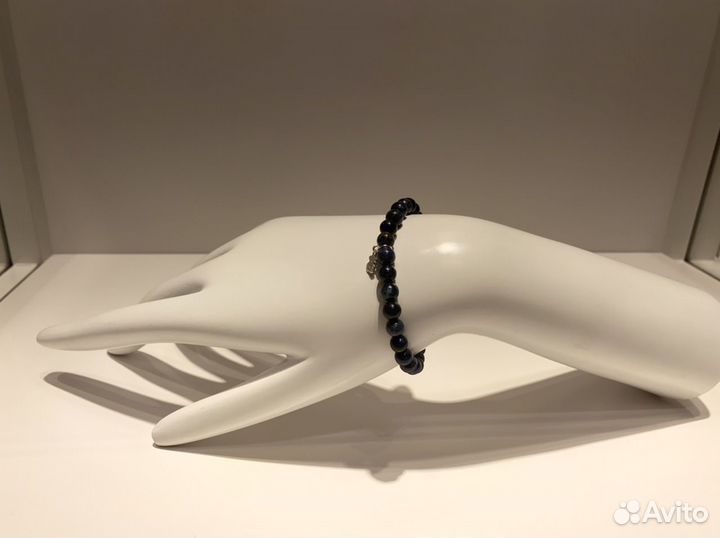 Браслет из натурального камня - Дюмортьерит 6 мм