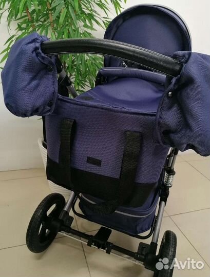Новая коляска-трансформер Luxmom 558 3в1 NEW/синий
