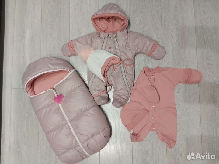 Комплект на выписку для девочки осень зима весна