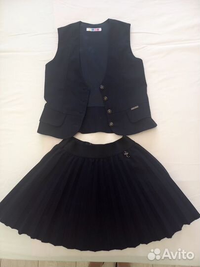 Школьная форма(юбка+желетка)