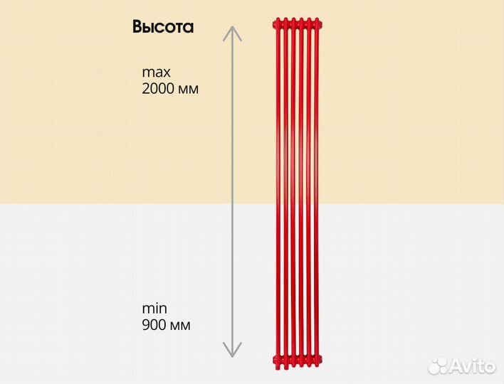 Радиатор отопления вертикальный