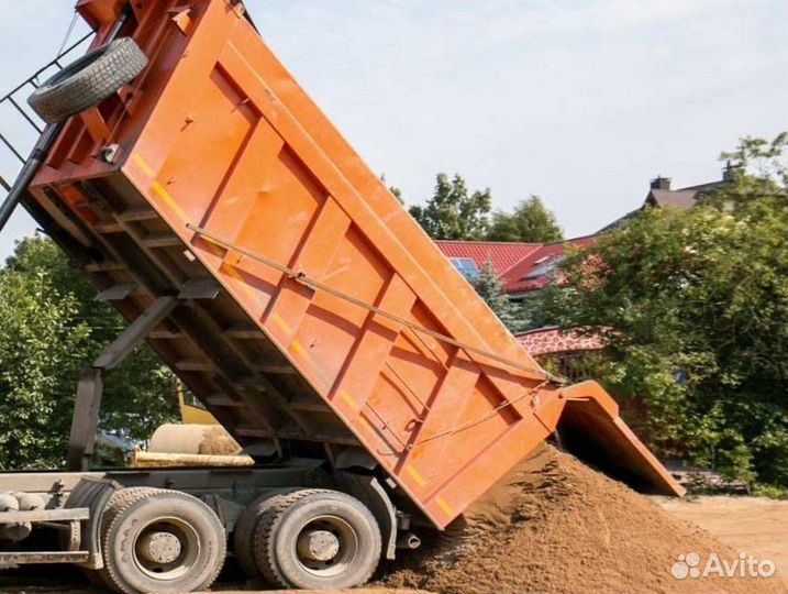 Песок, щебень, окол, пгс, с доставкой